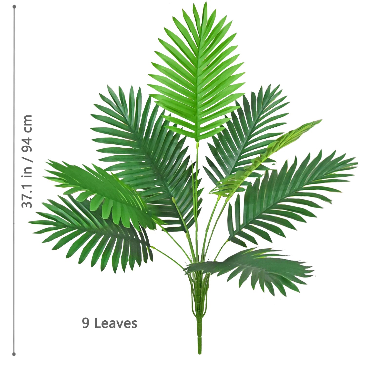68-125cm/49.2in Artificial Areca Palm Plant Fake Tropical Leaves Fake Yellow Palm Indoor Home Office Decor