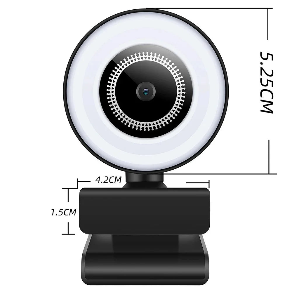 4K 2K 1080P Webcam Light Control Full HD 8MP Webcam PC Laptop Auto Focus Live Streaming Flexible with Microphone Live