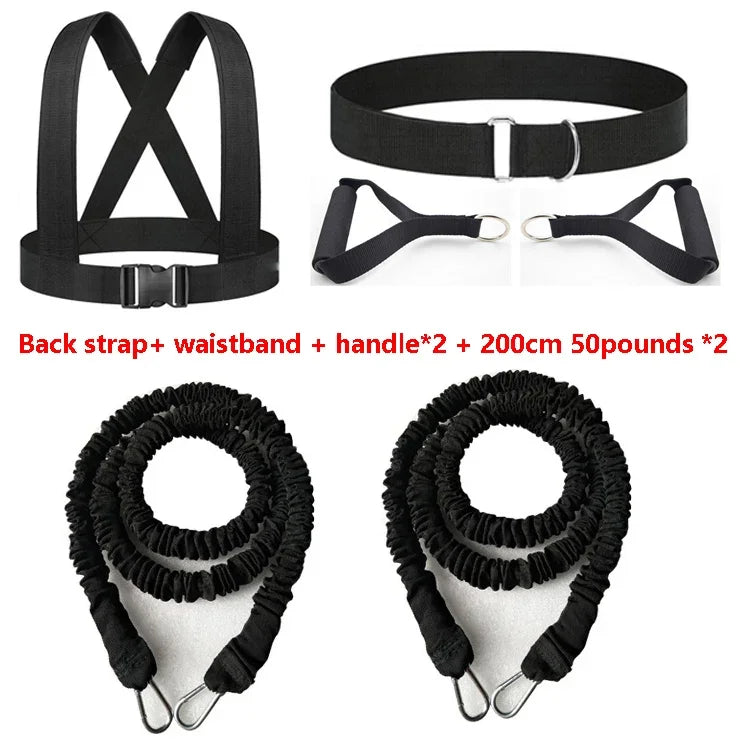 Running Sprint Dash Track and Field Pull Rope Resistance Bands for Football Basketball Powerful Strength Explosive