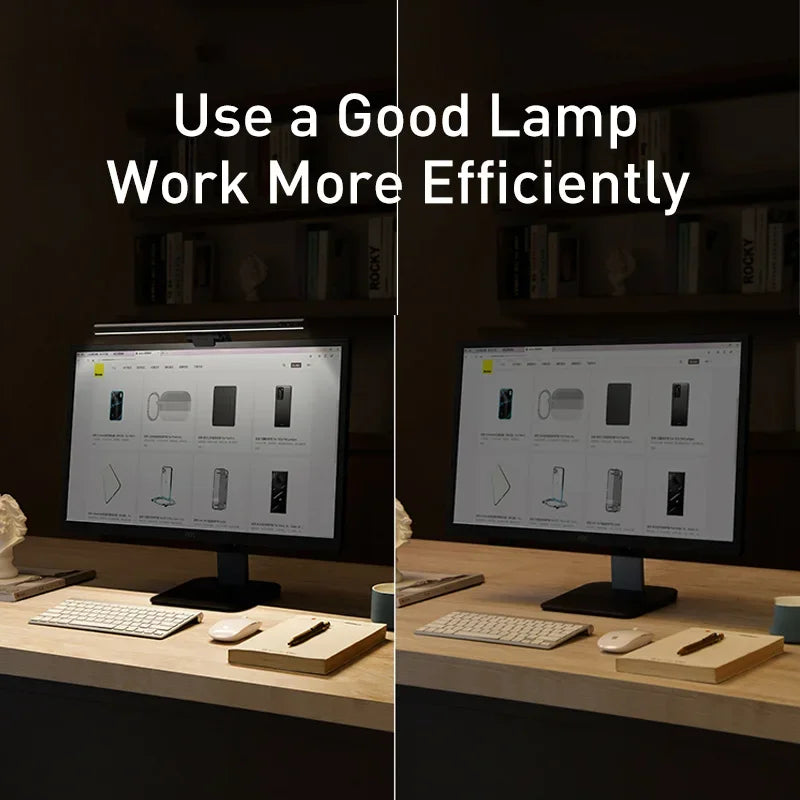 Baseus LED Desk Lamp Screen Light PC Computer Laptop Hanging LED Bar Light Table Lamp LCD Monitor Lamp Study Reading