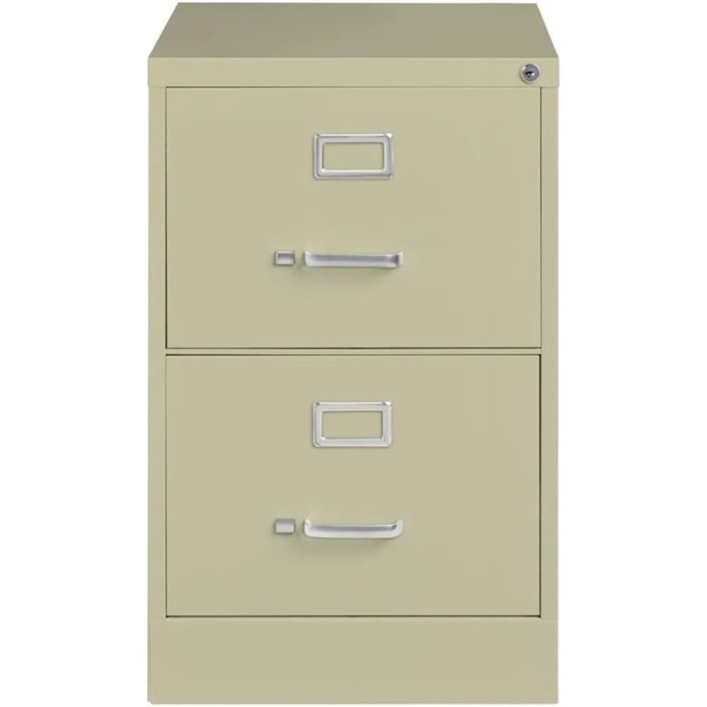 Scranton & Co 26.5 2-Drawer Metal Legal Width Vertical Filing Cabinet in Beige - United States / Putty