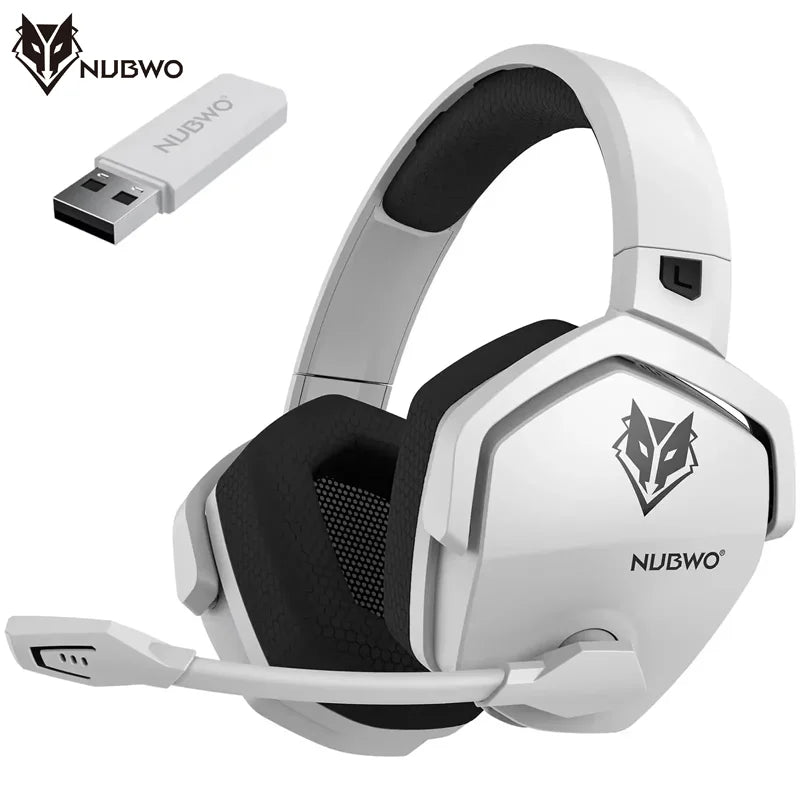 NUBWO G06 Dual Wireless Headsets Gamer with Microphone for PS5 PS4 PC Mobile Switch 2.4GHz Bluetooth 5.3 Gaming