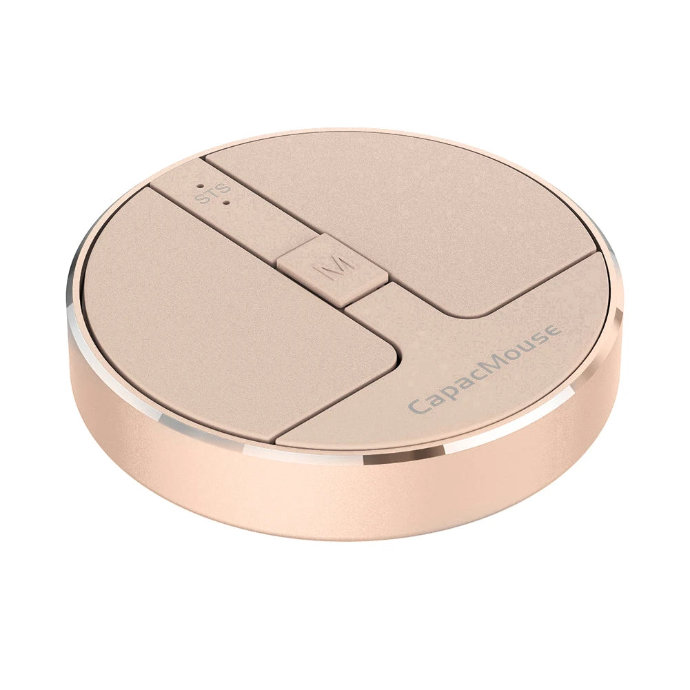 Ultra Thin Wireless Computer Mouse 3 Mode Bluetooth 5.2/2.4G/USB Capacitive Mouse Adjustable DPI with USB Receiver