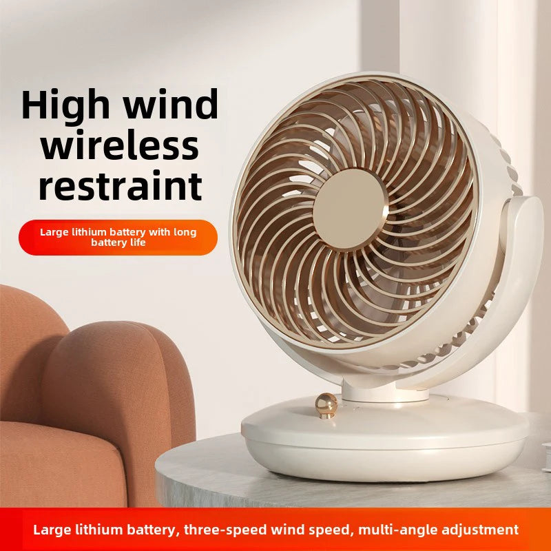 6’’ Desk Fan Portable USB Table Fan 3 Speed Settings 300° Tilt & 120° Oscillation Quiet Air Circulator for Home Office