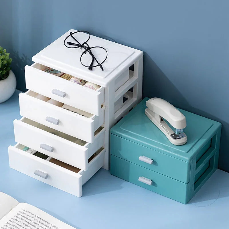 2/3/4 Layers Desktop Organizer Drawer Makeup Storage Box Jewelry Container Large Capacity Mask Office Storage Medicine