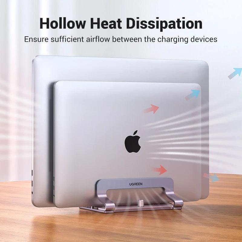 UGREEN Vertical Laptop Stand Holder Foldable Aluminum Notebook Stand Laptop Tablet Stand Support For Macbook Air Pro PC