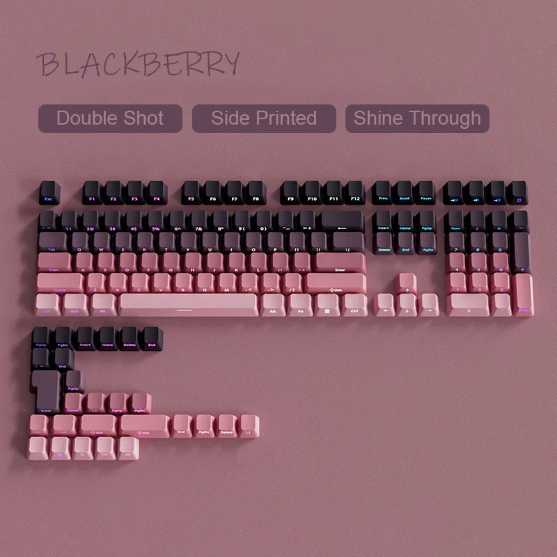 OEM Profile Gradient Keycaps ISO Enter Side Printed PBT Double Shot Keycap For Cherry MX Switch Mechanical Keyboard Key