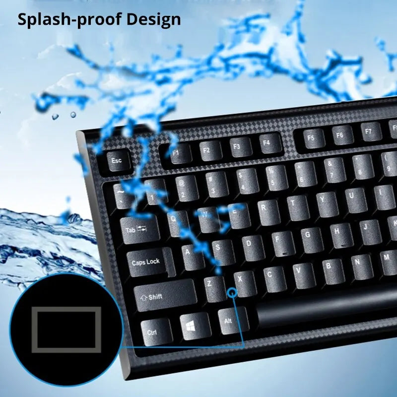 Q9 Single Keyboard USB Square Mouth Business Office Home PS2 Round Hole Wired Desktop Computer - USB - Desktop