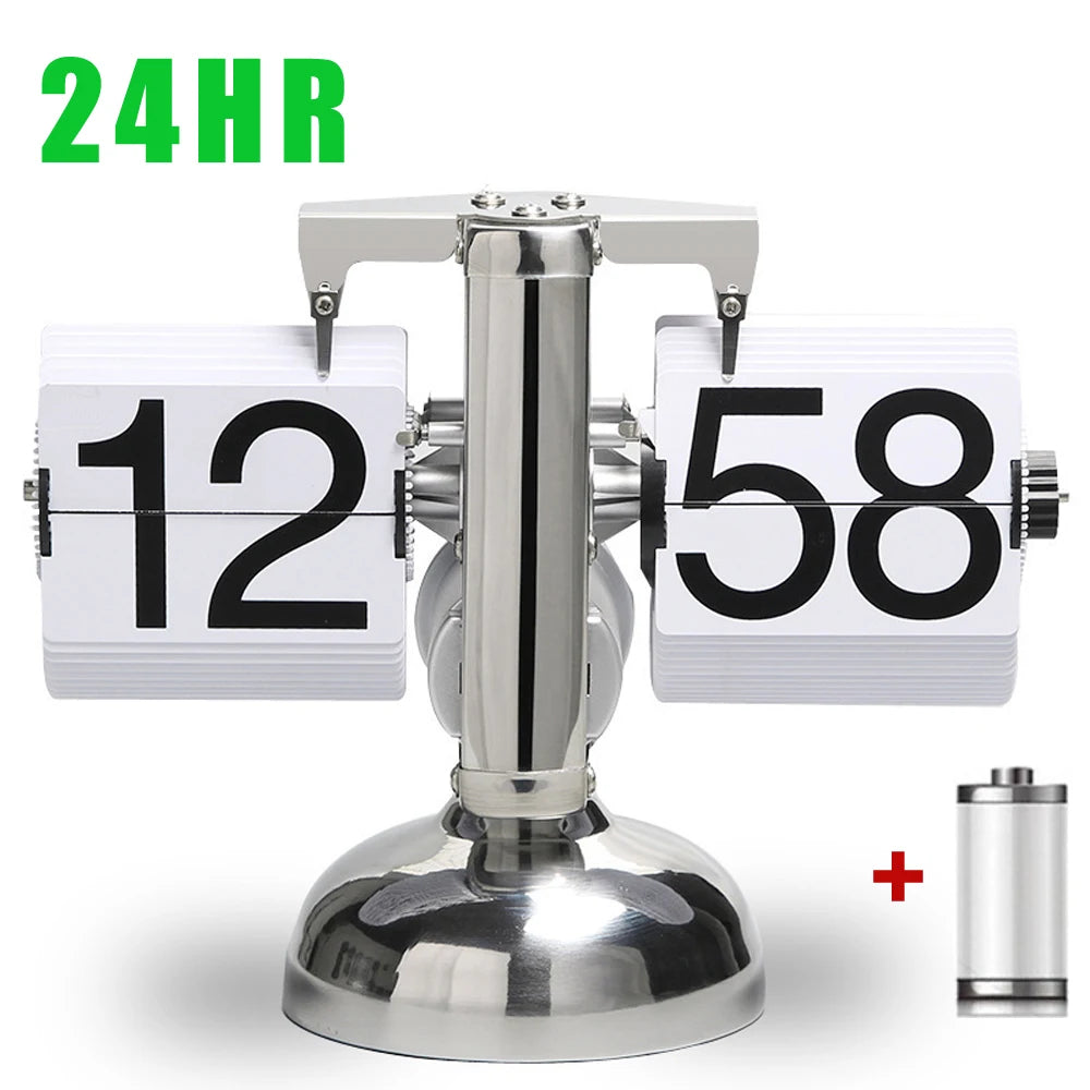 Automatically Flipping Clock with Time Page Turning.Full of Sense of Technology.For Home Decoration.Battery Included