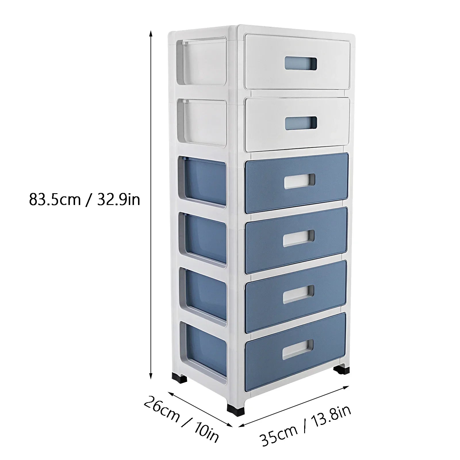 6-Drawer File Cabinet with Lockable Drawers Office Organizer with Silent Wheels Multi-Layer Storage Home & Office