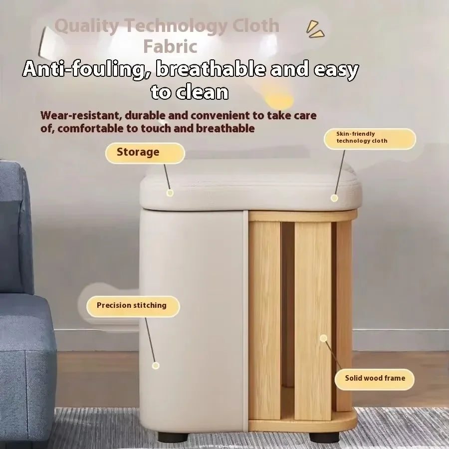 Dressing Stools Armless Leatherwear Entryway Chairs Carrying Storage Stools Makeup Room Footrest Vanity Stool