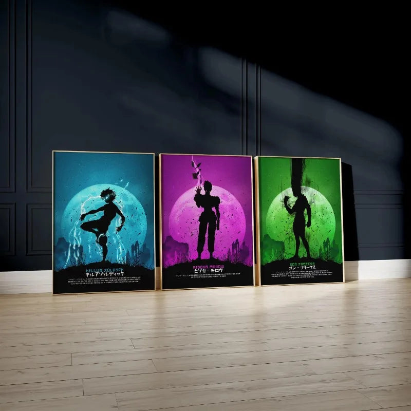 Unique Anime Poster HxH Modern Manga Wall Art Japanese Style Home Decor Living Room Bedroom Office Gift Anime Fans