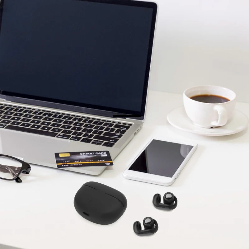 2025 New Wireless Bluetooth 5.3 Earbuds Waterproof Sweatproof Noise Reduction Ear Clip Sport Earphones With Charging