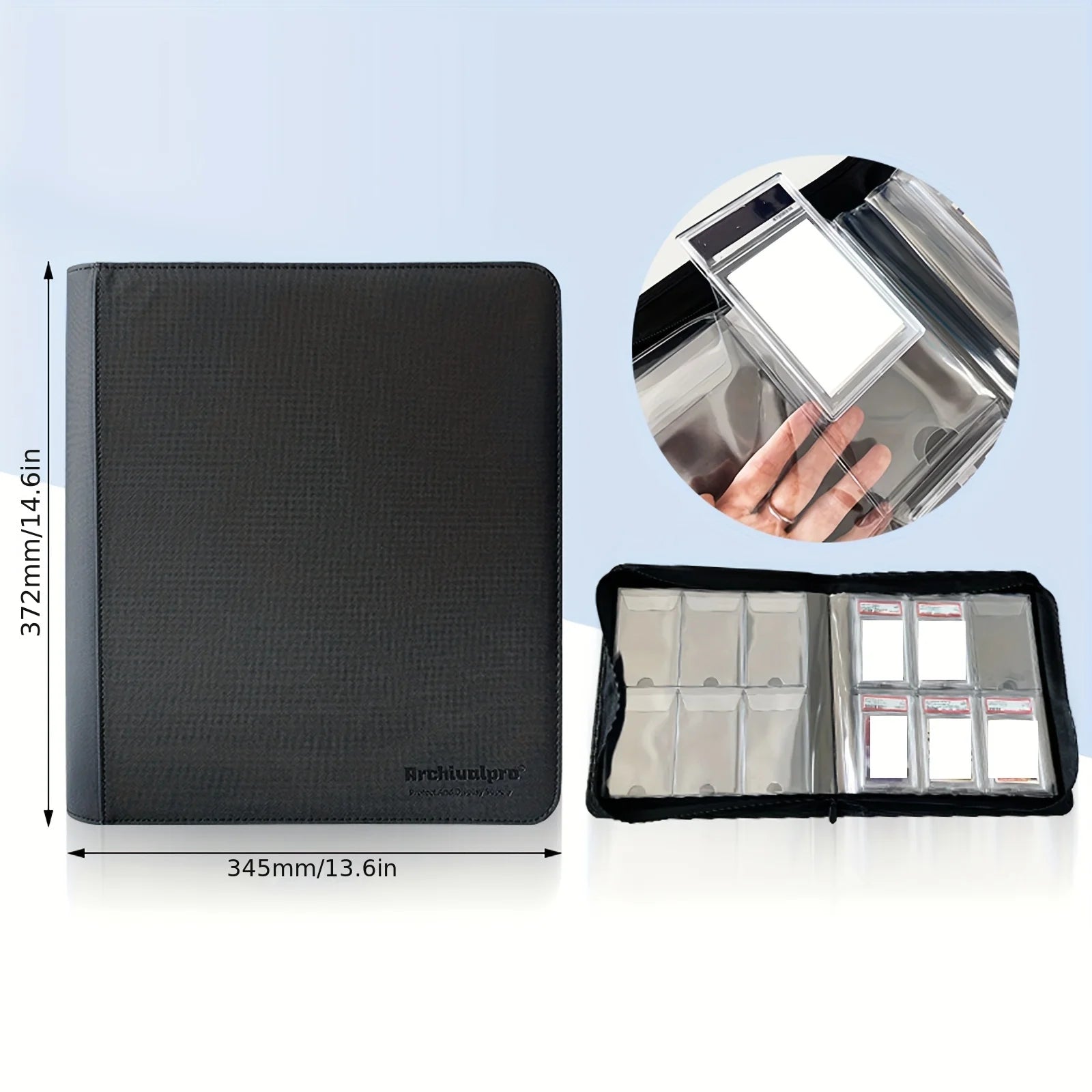 1pc Zip Trading Card Binder Card Folder for PSA/CGC/BGS/SGC Sports Cards Game Cards Baseball Basketball Card Binder