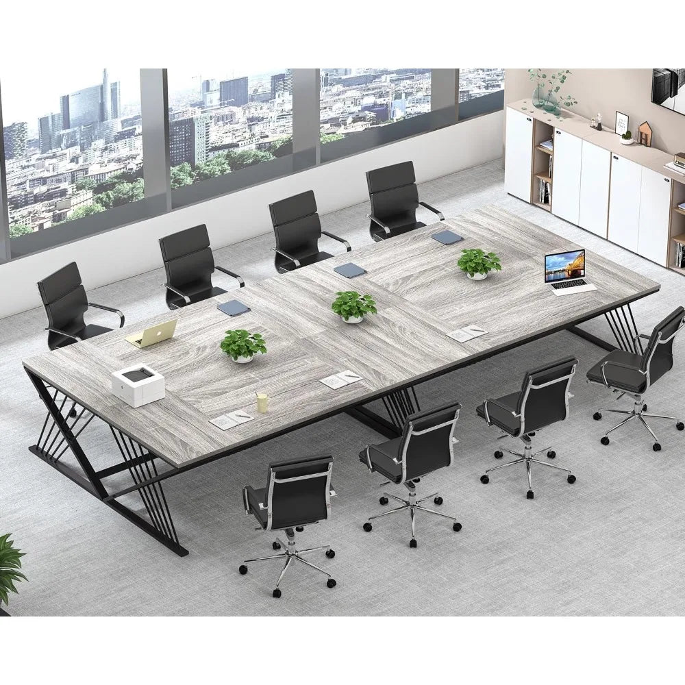 70.9 Z-legged industrial computer desk 2-person modern home office desk large gaming administrative desk - United