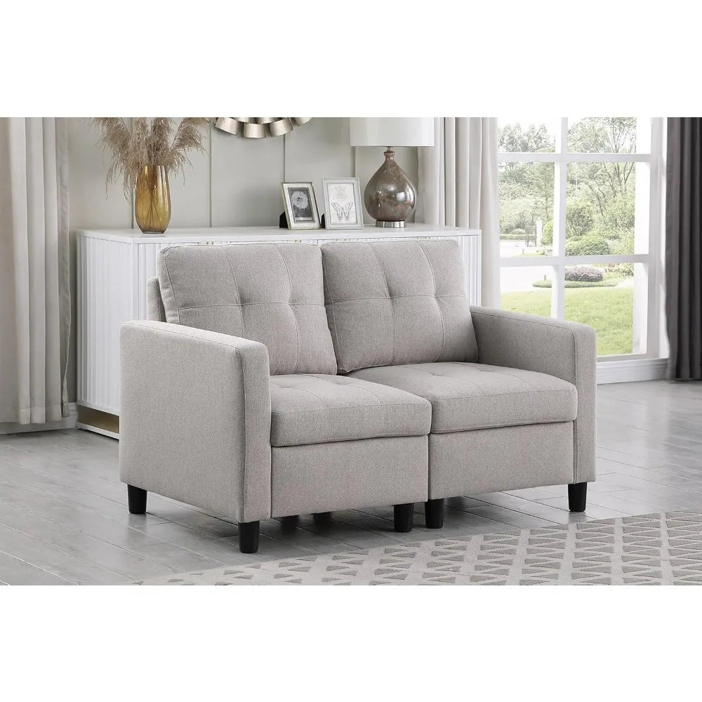 Loveseat Sofa 52’’ Small Loveseat Couch for Small Spaces 2 Seater Modular Sectional Couches for Living Room Bedroom