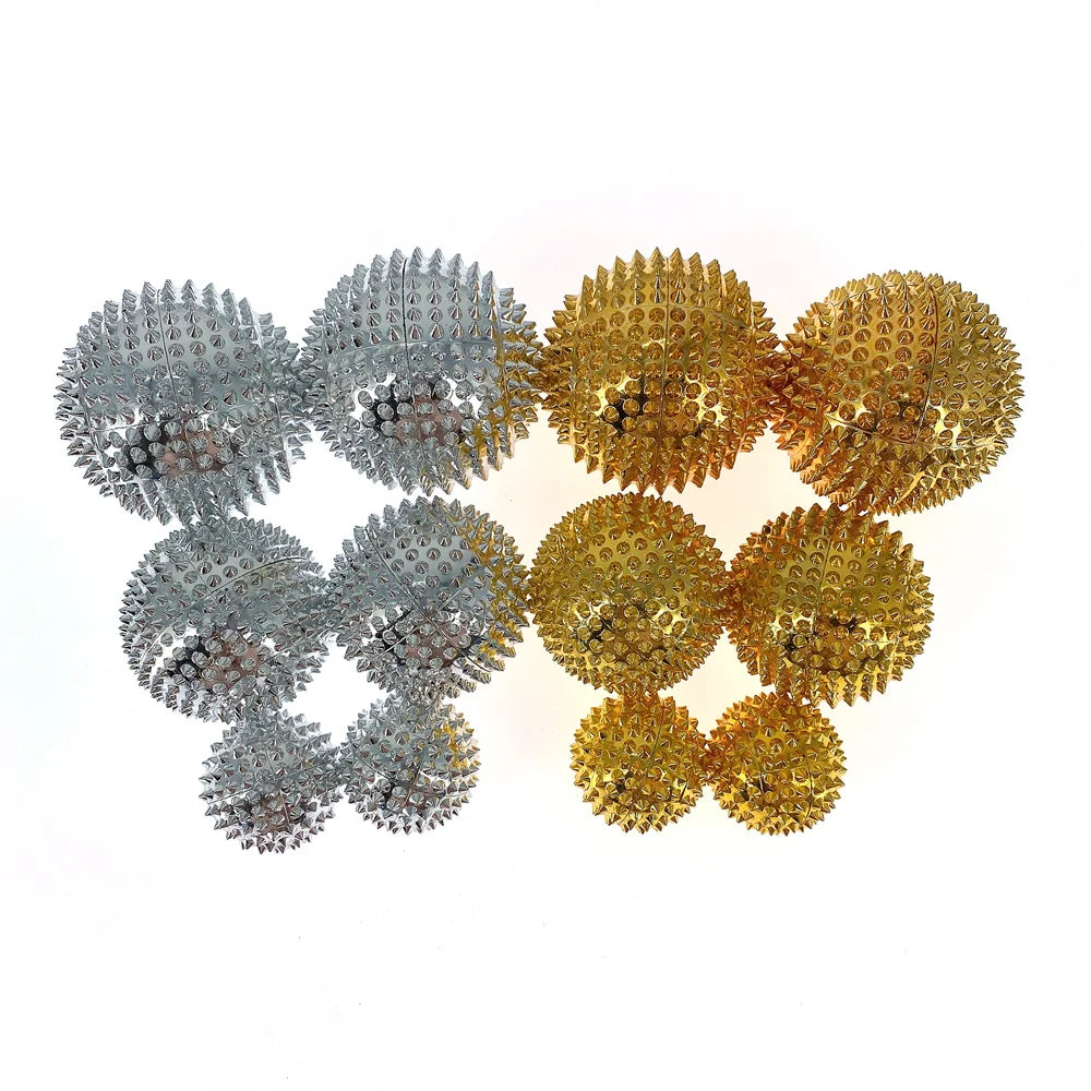 1Pair Yoga Fitness Ball Magnetic Therapy Massager Magnet Hand Acupuncture Ball Acupoint Needle Massage Men Women