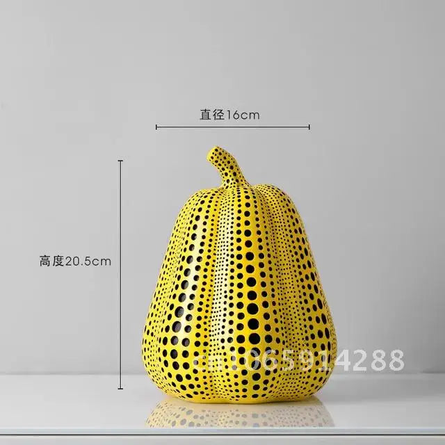 Pumpkin Polka Yayoi Ornaments Modern Sculpture Kusama Dot Owl Art Interior Wedding Christmas Arts Home Bird Decoration