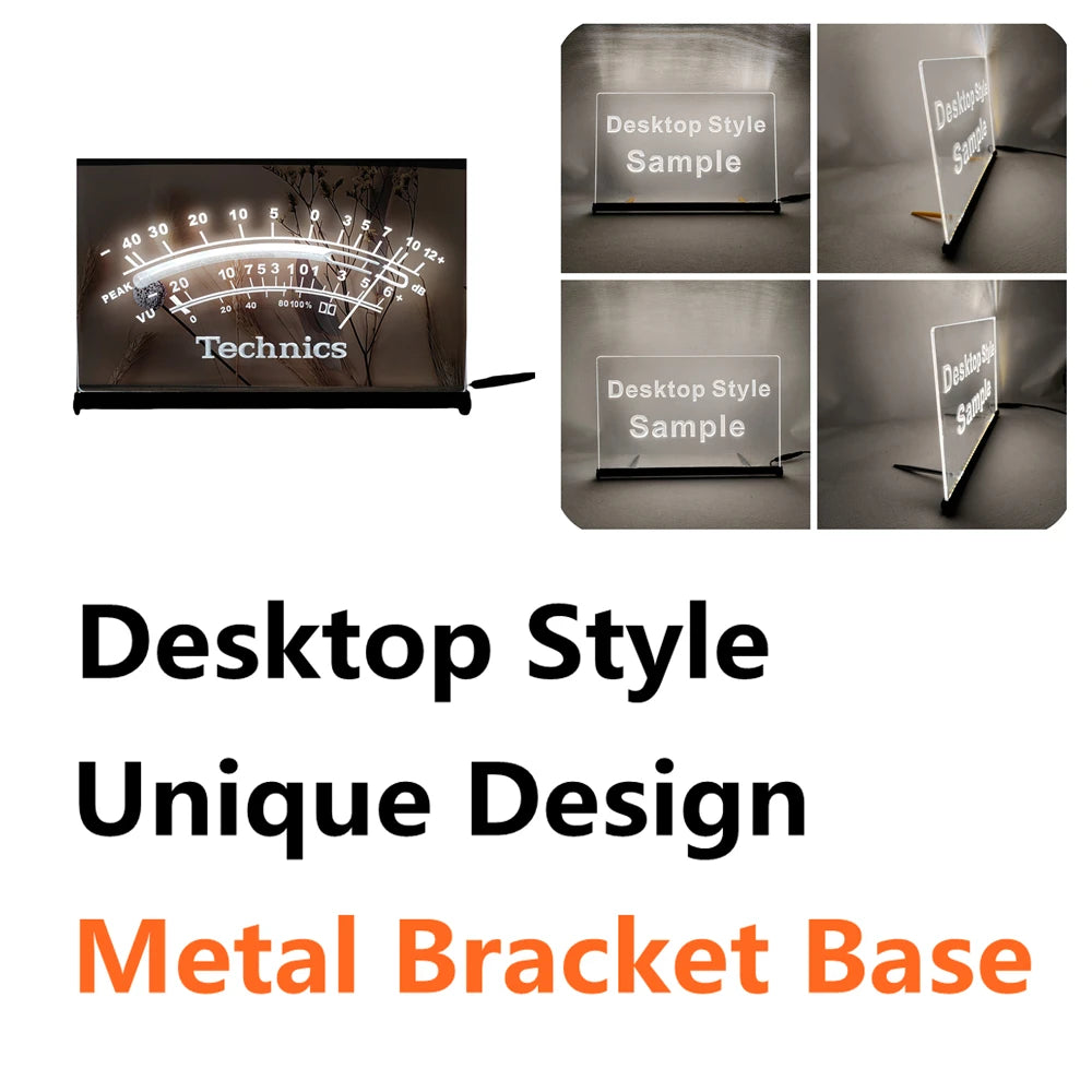 Technics Peak VU dB LED Neon Sign-3D Carving Wall Art for Home,Room,Bedroom,Office,Farmhouse Decor - White-Z