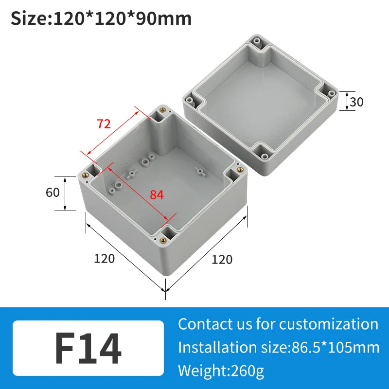 F Series Plastic ABS Junction Box Screw Cable Custom Waterproof Junction Box Ip65 Outdoor Electrical Junction Box