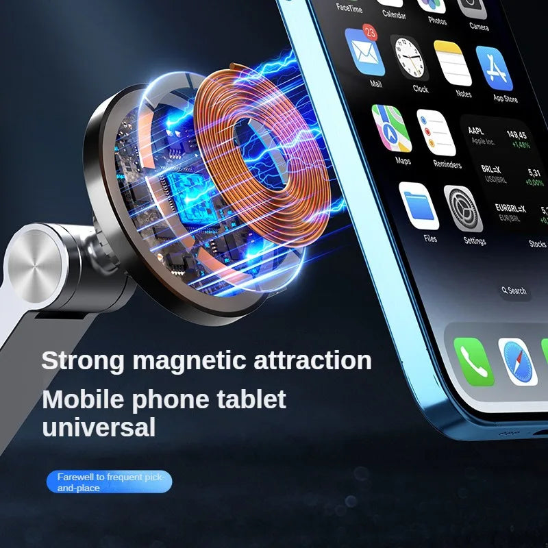 Dktop Magnetic Tablet Phone Stand Magnetic Phone Adjustable Boom Arm Stand Suitable for iPad Lazy Folding Aluminum