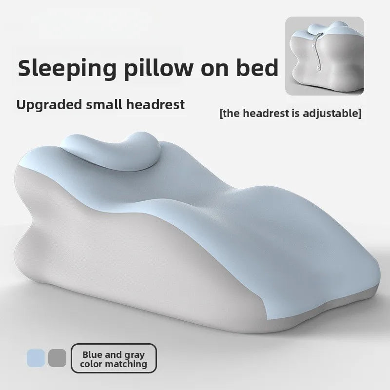 1pcs Memory Foam Bed Backrest Pillow - Reading & TV Lounge Support Adjustable Lumbar Cushion for Sofa Floor - BLUE