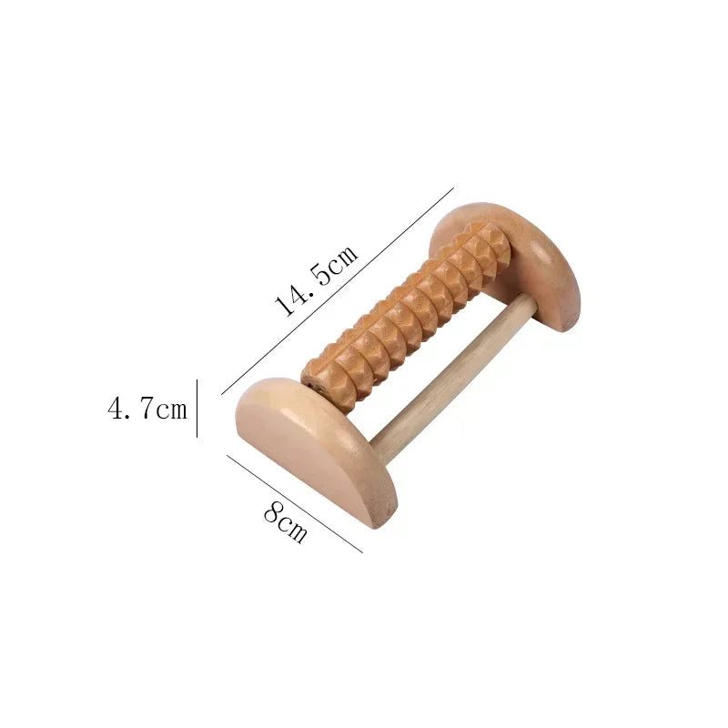 Wooden ten row large roller foot massager for hand massage household foot massager Relieves Fatigue Pain and Fasciitis