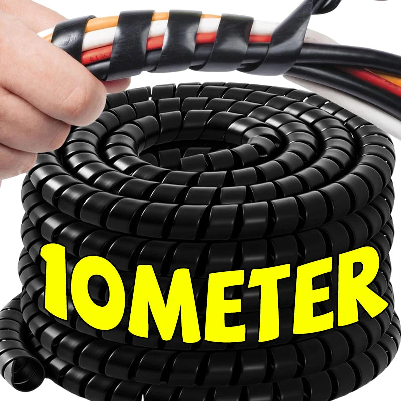 Spiral Cable Wire Wrap Computer Cord Management Winding Tube Flexible Cable Protection Sleeves Office Wire Organizer