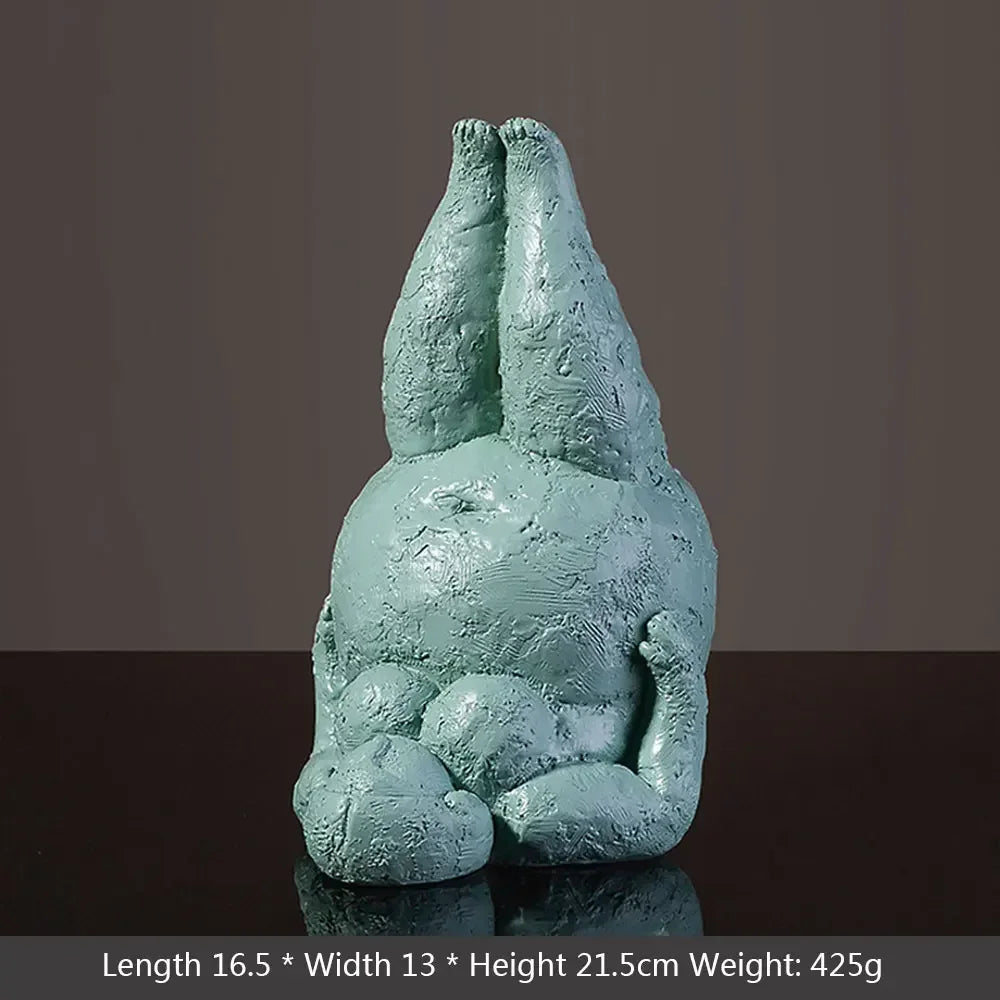 Resin Abstract Fat Lady Yoga Statue Home Decor Decoration Room Figurines For Interior Desk Accessories Sculptures