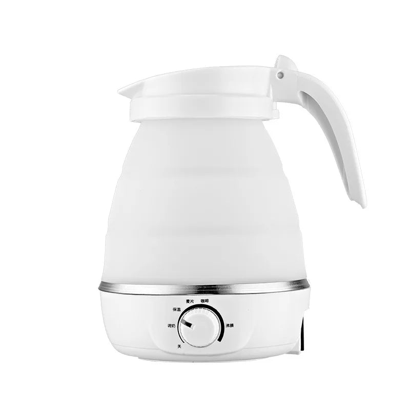 Mini Portable Fold Electric Kettle Thermostat Keep Warm Home Travel Business Automatic Power Off Silicone Stainless