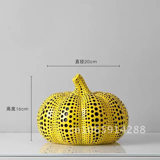 Pumpkin Polka Yayoi Ornaments Modern Sculpture Kusama Dot Owl Art Interior Wedding Christmas Arts Home Bird Decoration