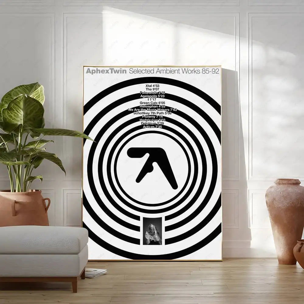 DJ A-Aphex T-Twin Cool Album Poster Multi-Purpose Wall Art for Living Room Bedroom Office Hallway Bar Home Decor Gift