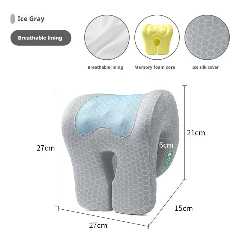 Office Chair Headrest Pillow Head Neck Shoulder Support Cushion Ergonomic Neck Pain Relief Memory Foam Travel Sleeping