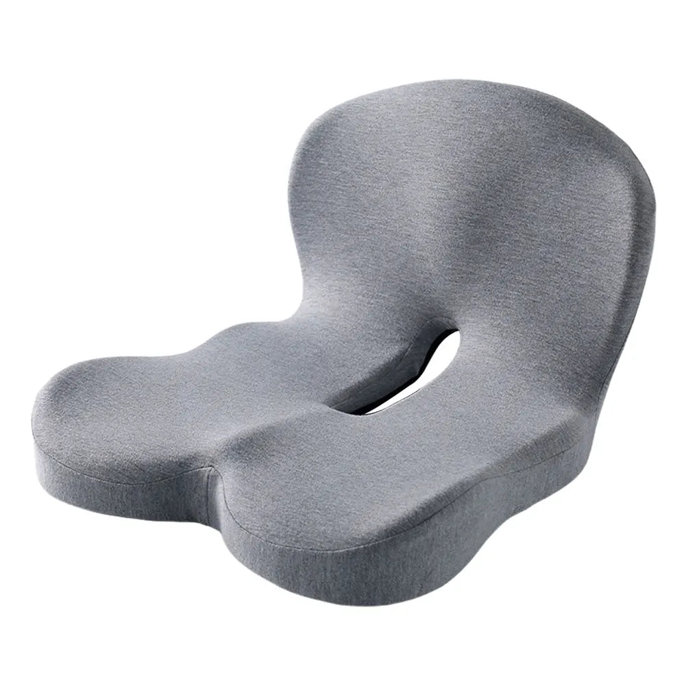 Memory Foam L-Shaped Integrated Seat Cushion with Lumbar Support Office Chair Cushion for Office Workers Car Drivers
