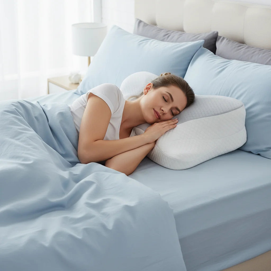 Cervical Memory Foam Pillow for Pain Relief Ergonomic Neck Support Pillow for Side Back and Stomach Sleepers Bed Pillow