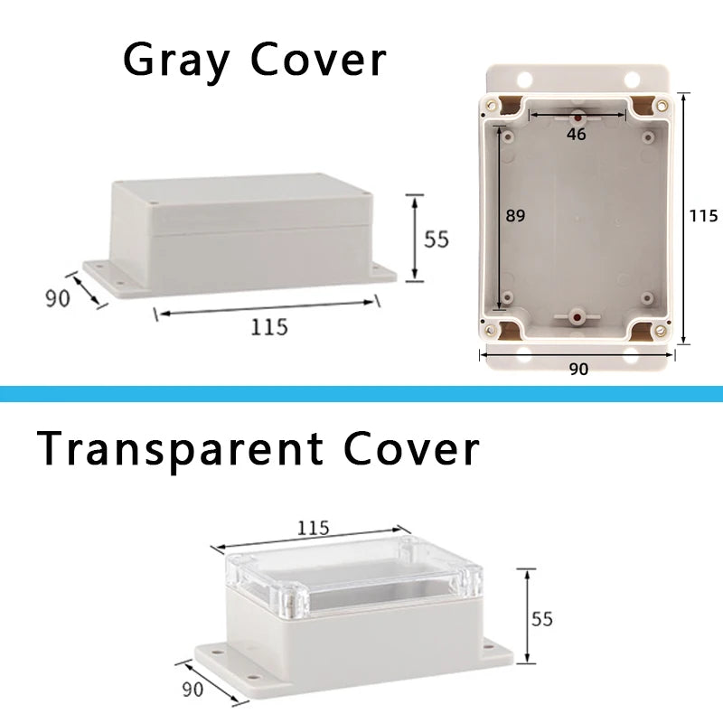 F-type outdoor waterproof junction box - waterproof box for outdoor monitoring - plastic power connection terminal