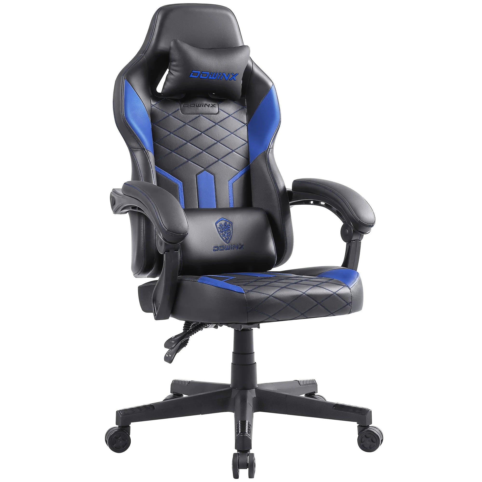 Dowinx Gaming Chair with Pocket Spring Cushion Ergonomic Computer Chair High Back Reclining Game Chair Pu Leather