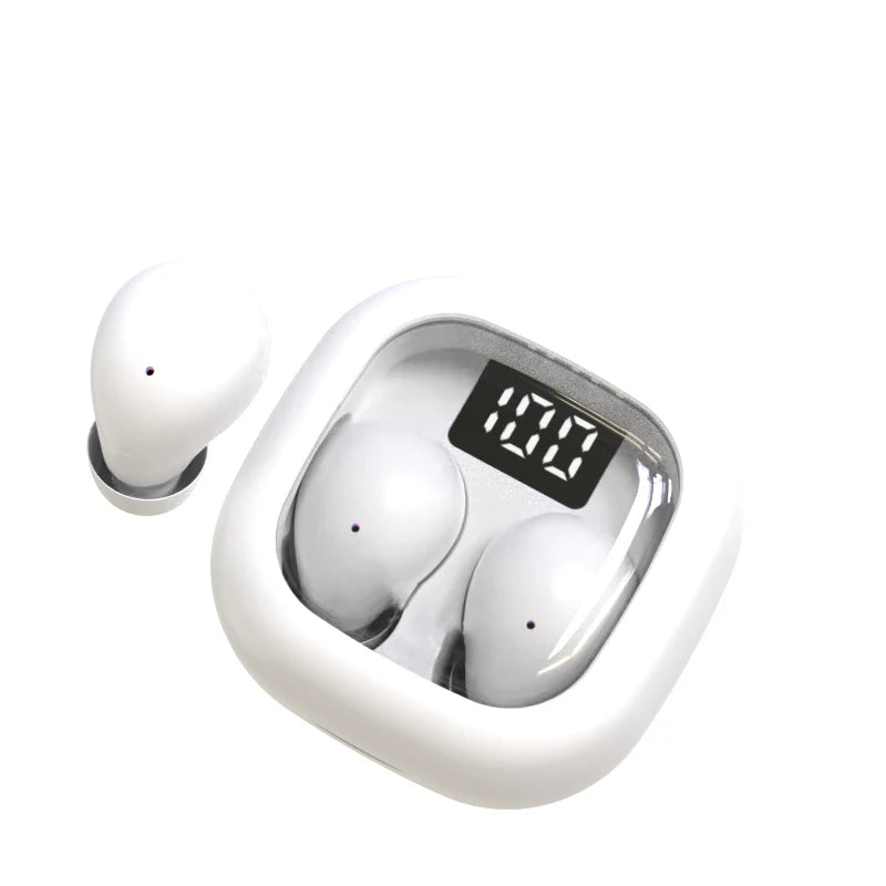 SK Small Headphones Wireless Bluetooth Headset Sport Sleeping Invisible Comfortable To Wear Bass Earbuds Earphone
