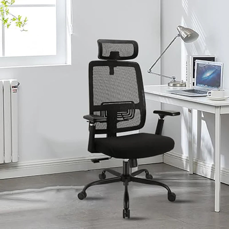 OMESER Ergonomic Office Chair High Back Adjustable Swivel PU Leather Desk Chair with Headrest & Lumbar Support for Home