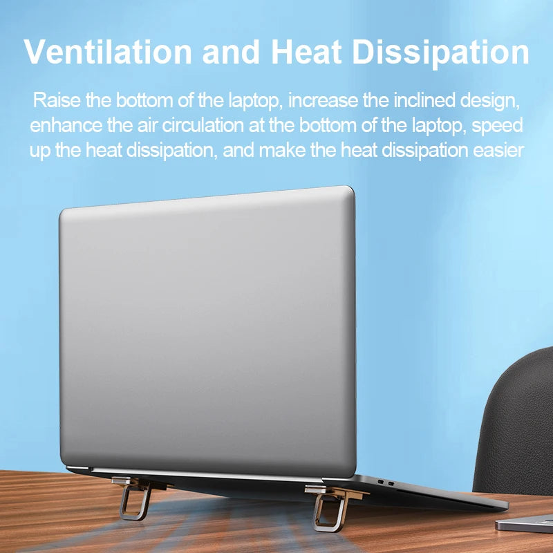 Hagibis Foldable Laptop Stand for Desk Keyboard Stand Riser Portable Notebook Cooling Pad For Macbook Pro Air Universal