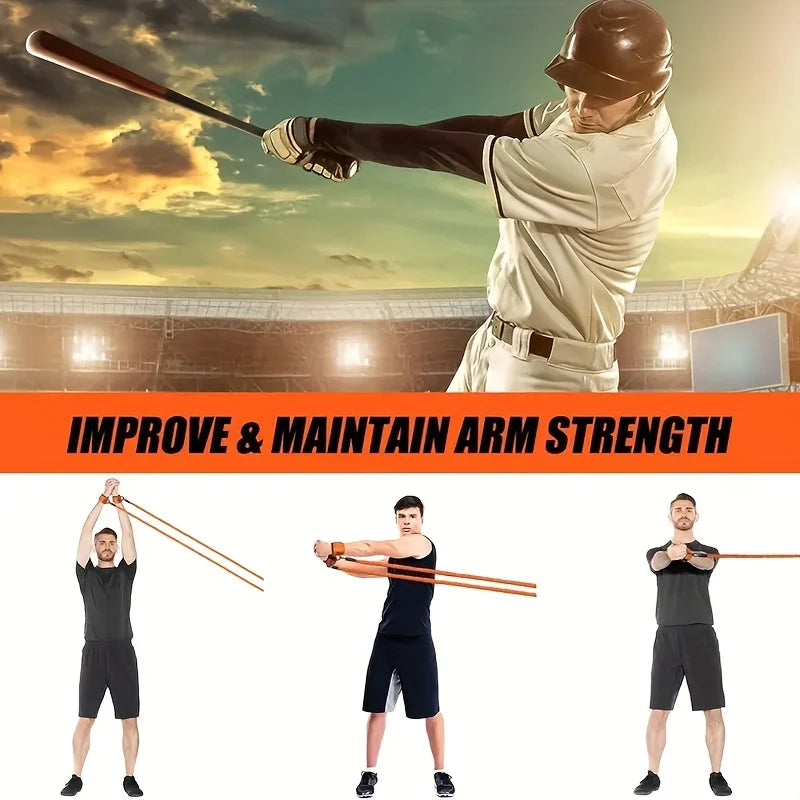 Outdoorfun Baseball Resistance Bands 50lbs/100lbs Trainer for Pitchers Arm Bands for Athletes Improve Pitching Batting