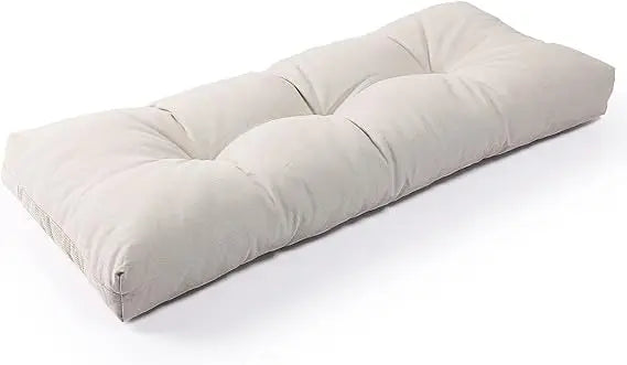 LokGrip Non Slip Tufted Memory Foam Bench Cushion FadeShield Water Resistant Durable Thicken Outdoor/Indoor Bench Seat