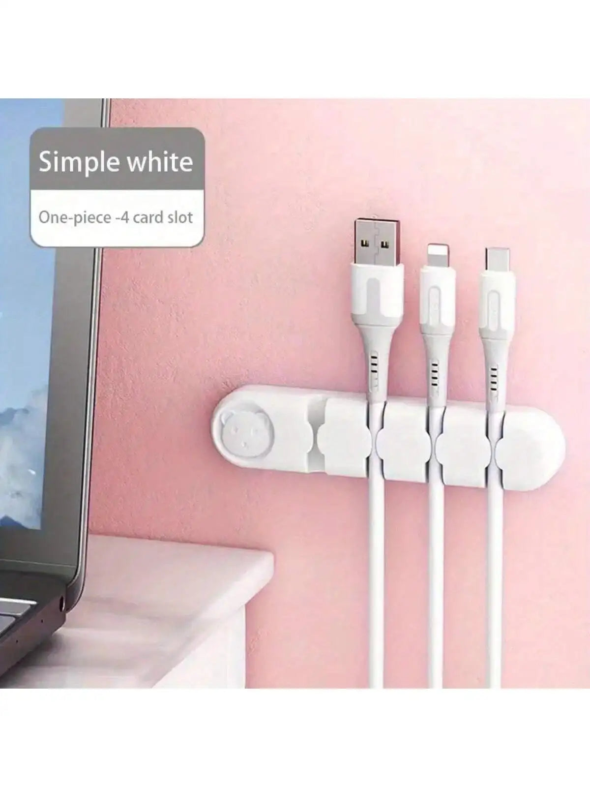 Desk Cable Organizer for Charging Cables and Hubs - Keep Desk Clutter-Free