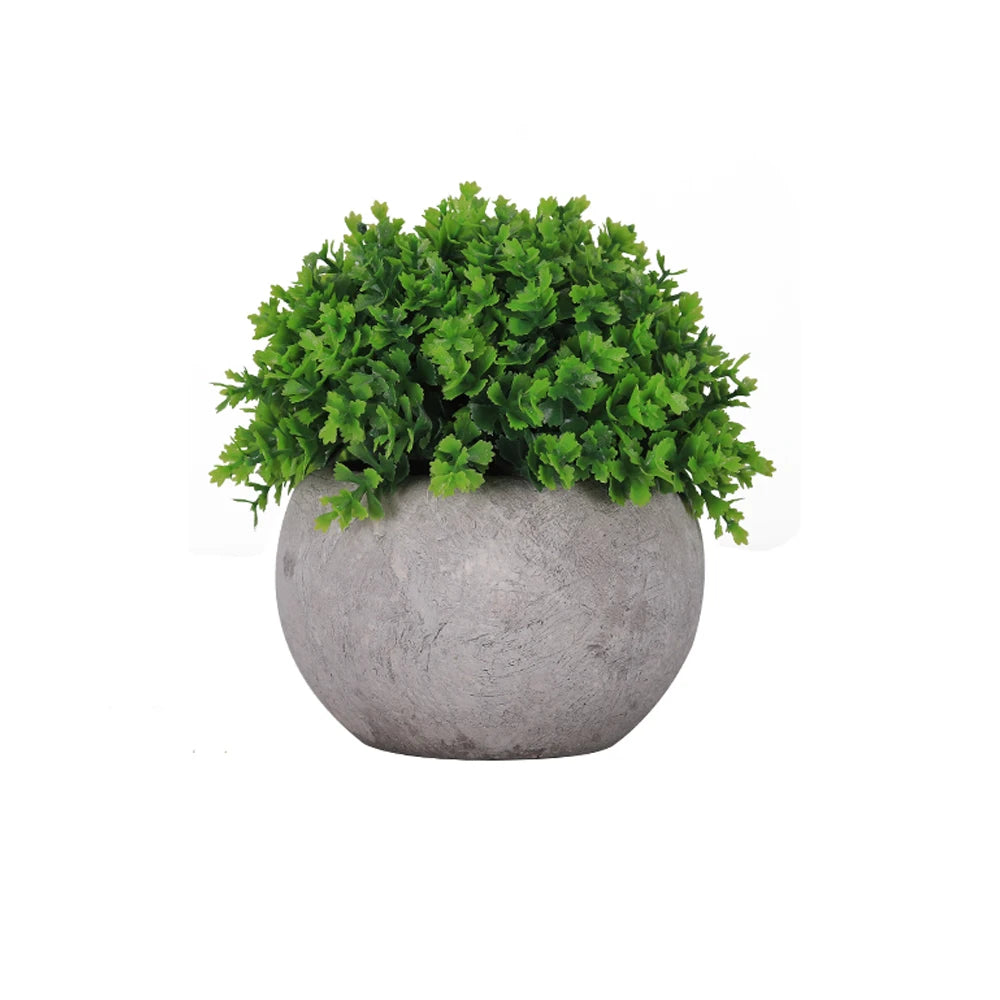 1 Pack Lifelike Plastic Potted Plant - Green Artificial Plants for Home/Office Decor Fake Greenery Indoor/Outdoor