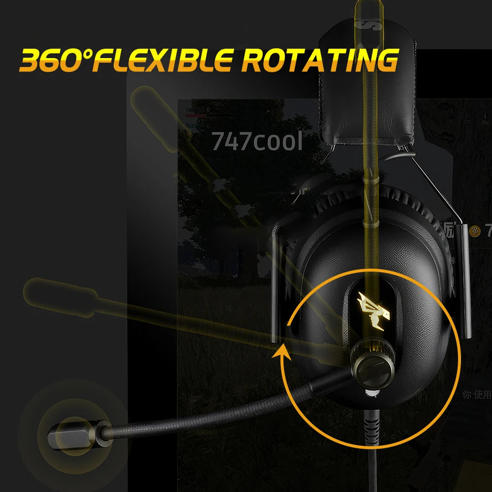 Somic/Mpow G936N 7.1 Surround Sound Gaming Headset for PS5/PS4/PC Computer Gamer Noise Cancelling Mic USB/3.5mm Wired