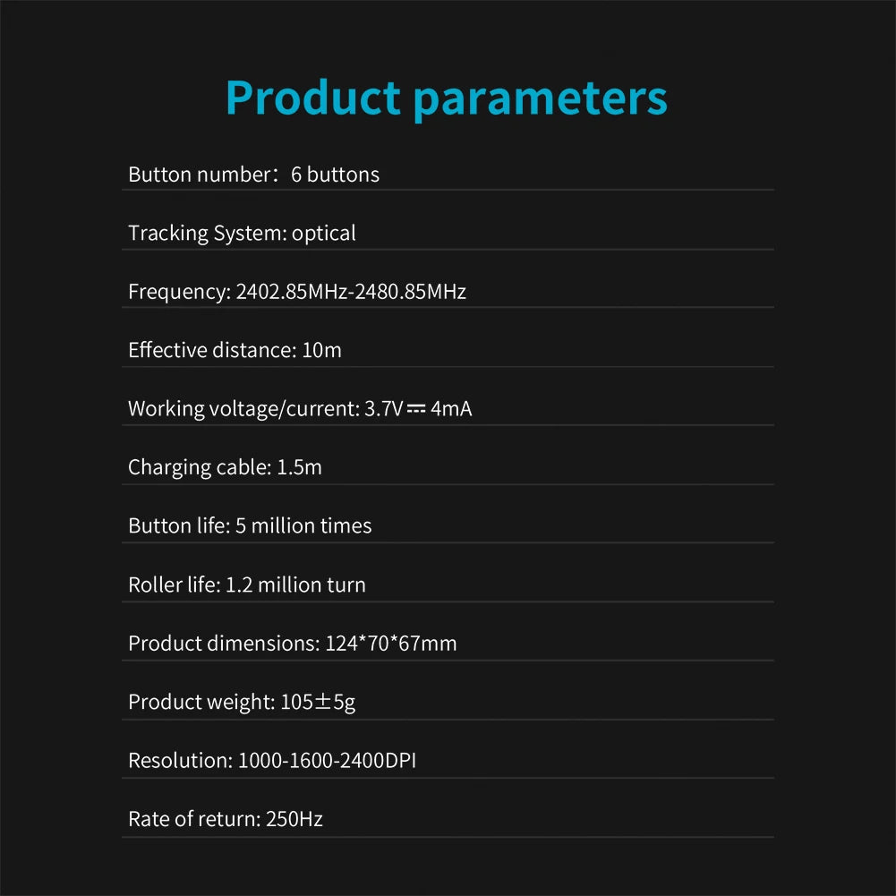 ZELOTES Ergonomic Vertical Mouse 2400 DPI Adjustable F-36A Wireless Rechargeable Mice Desktop Computer Accessories