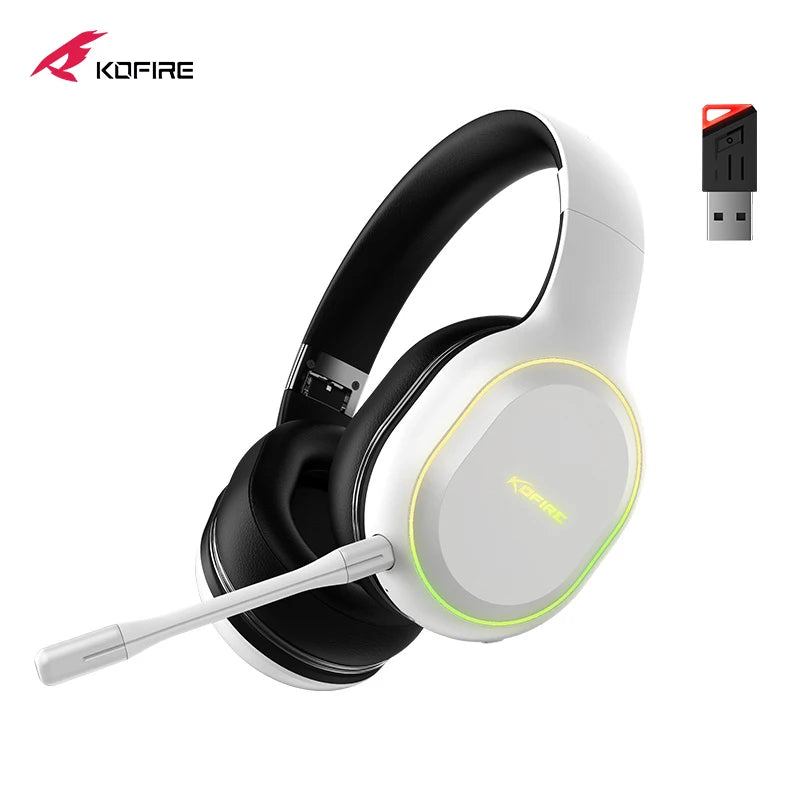 Kofire UG-05 Gaming Headphones 2.4G BT5.0 Wireless Headset With Mic RBG Light Vibration Bluetooth Earphone For PS4 PS5