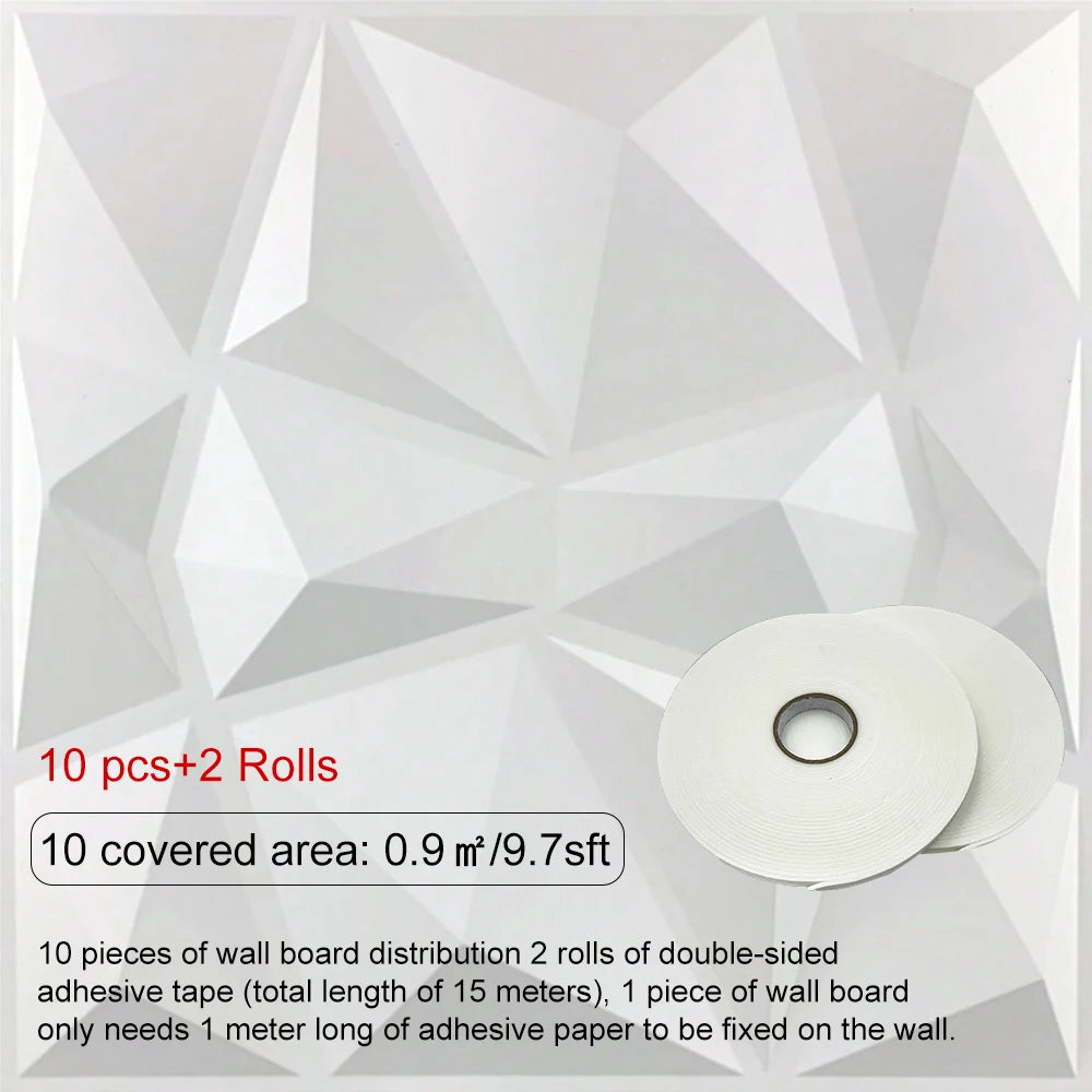 3D Wall Panels 30x30cm Indoor Wall Decoration for Living Room Bedroom Hotel Office Mural Tile-Panel-Mold 3D Wall