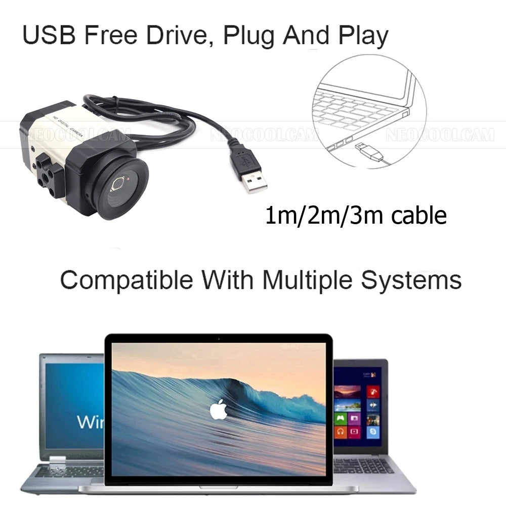 NEOCoolcam HD 4K Autofocus USB Webcam 3264 x 2448 MJPEG UVC 8MP IMX179 Video Live PC Camera for Meeting Document