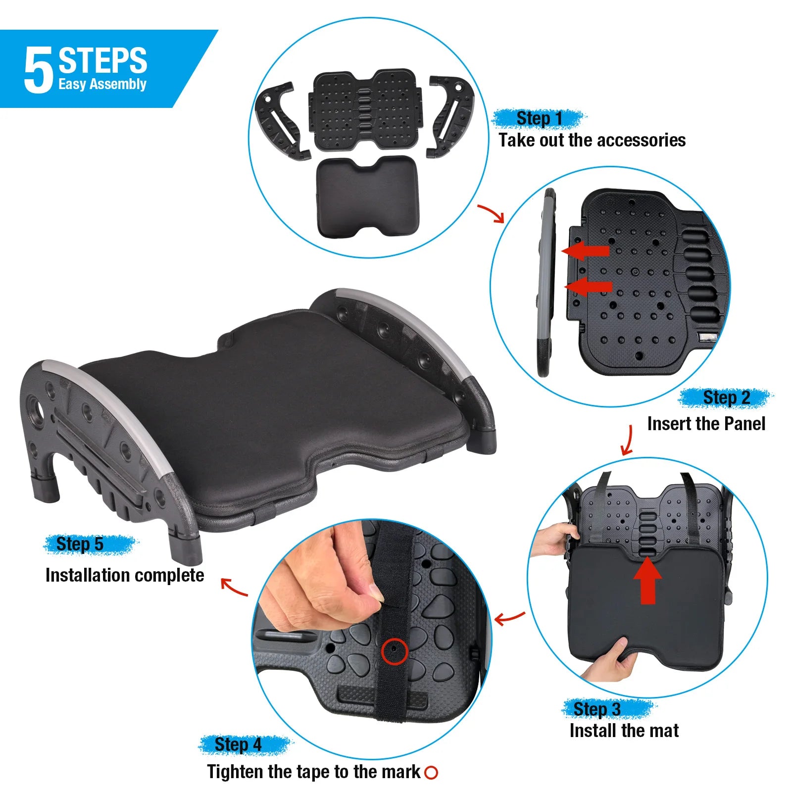 Foot Rest Stool for Under Desk at Work with Removable Soft Warm Foam Cushion Ergonomic Foot Stool with Massage Texture